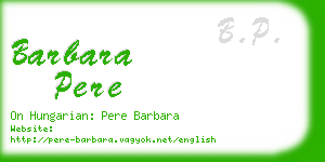 barbara pere business card